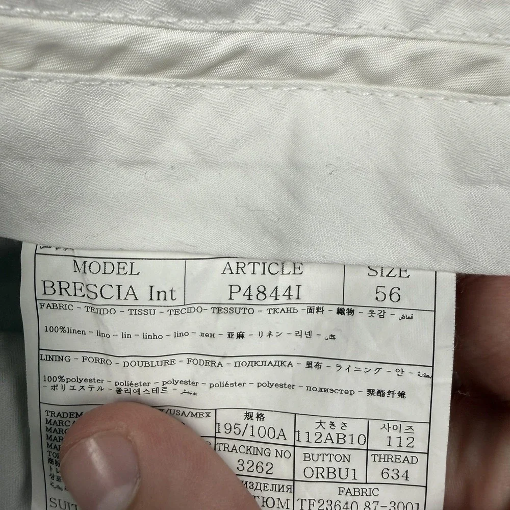 Suitsupply Dress Pants Mens 36x28 Gray Linen Plaid Brescia Int Summer Office